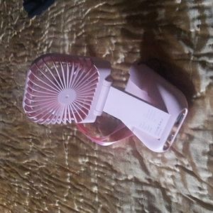 Pink Rechargable Personal Fan